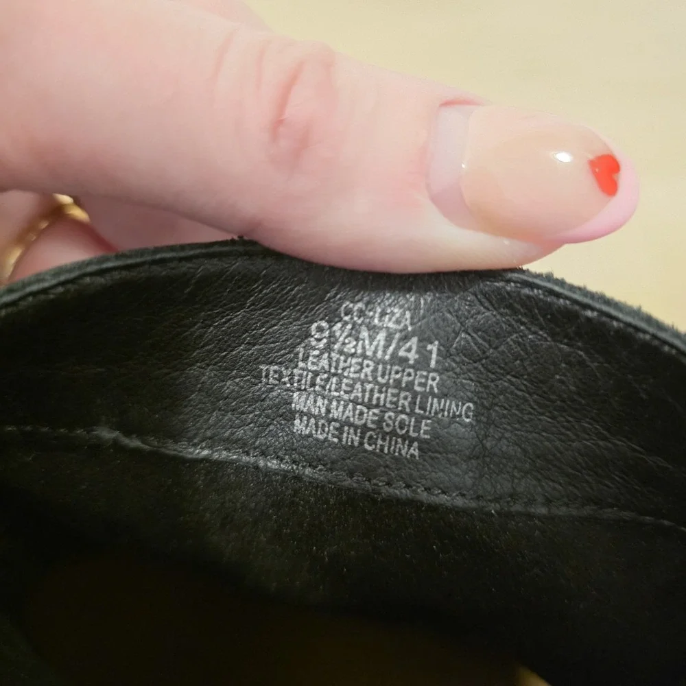 Corso Como Black‎ Leather Block Heel Classic Modern Ankle Boots Size 9.5M